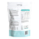 Back of Happy Way creatine powder monohydrate 300g pouch showing benefits, ingredients, directions, and nutritional information. 