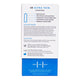 Back of Hero Condoms packaging with product details, instructions and precautions.
