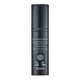 Back of black bottle of INIKA Organic Liquid Foundation on a white background.