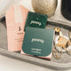 Jonny Overnighter 3 Pack vegan condoms on a tray with jewellery.