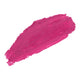 Swatch of fuchsia shock, creamy texture. Vibrant pink shade. 