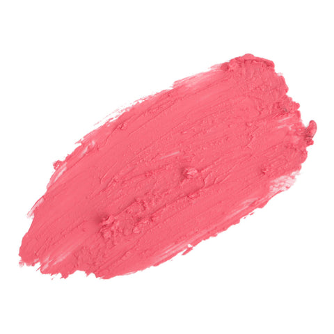 Swatch of camellia morning, creamy texture. Soft, rose-pink shade.