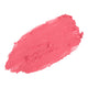 Swatch of camellia morning, creamy texture. Soft, rose-pink shade.