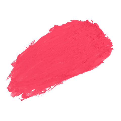 Swatch of poppy passion, creamy texture. Vibrant, fuchsia-pink shade, undertones of red. 