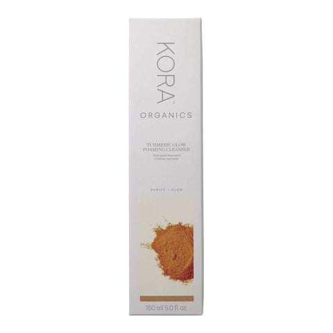 Box of KORA Organics 150ml Turmeric Glow Foaming Cleanser. 