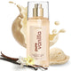 Lavanila Pure Vanilla 150ml perfume mist with vanilla beans and ice cream on a white background.