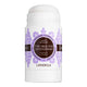 Lavanila The Healthy Deodorant Vanilla Lavender 57g in a white stick tube with a purple ornate pattern and brown cap, front view on white