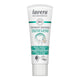 Lavera Toothpaste Sensitive & Repair with Fluoride 75ml in a white tube with a teal band, standing on its cap, front view on a plain white background
