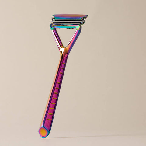 Multicolored jemmy tool on a beige background