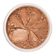 Lily Lolo Mineral Bronzer Bondi Bronze 8g, a jar seen from above with swirled terracotta brown bronzer powder on a plain white background