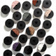 Lily Lolo mineral eye shadow pots with colour swatches