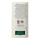 The back of a baby sunscreen tube with a label showing ingredients and logos on a white background.