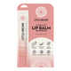 Little Urchin Natural Lip Balm in Watermelon scent, shown as a pink and white squeeze tube next to its retail packaging card on a plain white background.