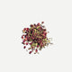 Love Tea Pitta Loose Leaf Tea 60g, a small pile of dried red rose petals and herbs, overhead on a plain white background, clear product photo