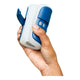 Hand holding personal stroker and squeezing to show flexibility of design. Adjustable strap to suit all sizes.