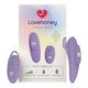 Purple panty vibrator with packaging featuring 'Lovehoney mon ami' branding on a white background.