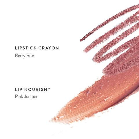 Luk Beautifood Recipe of a Lipstick Nude Berry Lipstick & Crayon Duo 2x3g swatches.