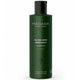 Madara Organic Gloss and Vibrancy Shampoo in a dark green bottle with a black cap and white lettering, front view on a plain white background