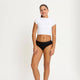 Modibodi Teen Hipster Bikini Moderate-Heavy in black, period underwear for girls.