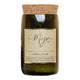 Mojo Candle Co. cedar and saffron scented candle, hand-poured into a reclaimed wine bottle with natural soy wax.