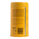 Morning Made Turmeric Latte Original Blend 300g yellow tin turned to show the back with small print and a barcode on a plain white background