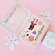 No Nasties Kids Natural Makeup Palette Kit in Nala Pink, non-toxic kids makeup set made with natural ingredients. Includes, blush, eyeshadow, lip gloss, sponge, brush, and nail stickers.