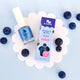 8.5ml No Nasties Kids Scented Nail Polish in Blueberry Muffin scent, pastel pink colour. Non-toxic nail polish for kids that scratches off easily.