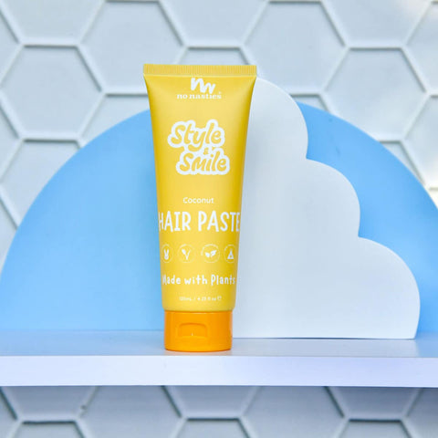 125ml tube of No Nasties Slick Kids Hair Paste, non-toxic hair styling cream for kids made with natural ingredients.