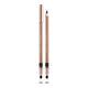 Two rose gold eye pencils with black tips on a white background.