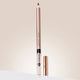Makeup pencil with cap on a light beige background.