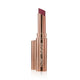 Nude By Nature Creamy Matte Lipstick Riberry, a rose gold tube with a deep berry lipstick, standing upright on a plain white background