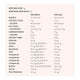 A nutrition facts panel for Hair Ritual, showing nutritional information per serve and per 100g on a pale pink background.