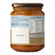 Nutra Organics Beef Bone Broth Concentrate Natural Beef 250g glass jar turned to show the left side of the blue label, with a nutrition table on white