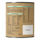 Back label of a Nutra Organics Protein Collagen 225g product with ingredient list and nutritional information.
