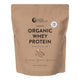 Brown package of Nutra Organics Organic Whey Protein - Chocolate 750g on a white background.