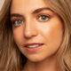 Oceanly Mascara + Serum lifestyle close up portrait of a woman with light eyes and defined lashes, styled lifestyle photo, single image