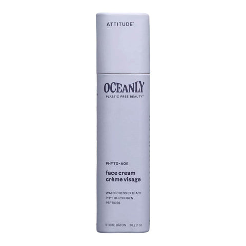 Oceanly Phyto-Age Face Cream 30g in a taller lilac stick tube, standing upright, front view on a plain white background, clear product photo