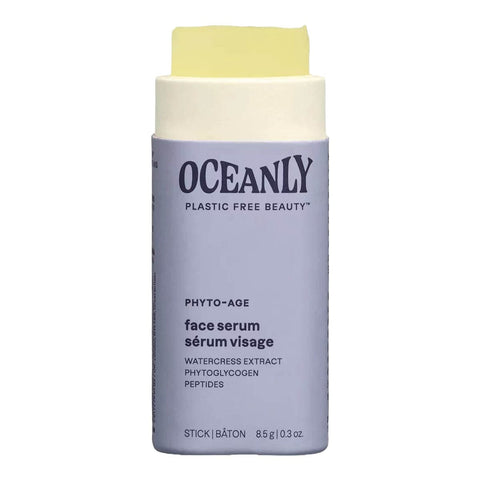 Oceanly Phyto-Age Face Serum 8g open lilac stick tube showing the pale serum balm on a plain white background, clear product photo