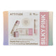 Oceanly Silky Pink Gift Set in a pastel gradient box with the words Silky Pink, front of the box on a plain white background, clear product photo