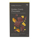 Pana Organic Golden Comb Chocolate 120g block. Illustrated honeycomb & chocolate on dark grey and yellow packaging.