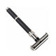 Parker Safety Razor 96R with a black textured handle and a chrome head, angled view on a plain white background, clear product photo