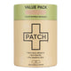 Cardboard tube of 100 PATCH Natural Bamboo Bandages that are non-toxic, eco friendly, and suitable for sensitive skin.