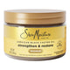 Shea Moisture Jamaican Black Castor Oil strengthen & restore Masque hair conditioner in a 12 oz jar with a gold lid and gold label.