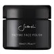 A black cosmetic jar of Sodashi Enzyme Face Polish with white text on a clean white background.