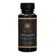 Black bottle of Superfeast Ashwagandha capsules on a white background