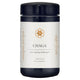 Supplement container labeled 'Chaga' by 'superfeast' on a white background