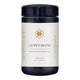 Supplement container labeled 'Lion's Mane' with black lid on a white background