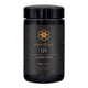 Black container of Superfeast Q1 vitality blend on a white background
