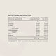 Nutritional information and ingredient label for a product containing Creatine HCL on a light gray background.
