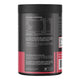 Back label of creatine monohydrate powder with nutritional information and ingredients on a white background